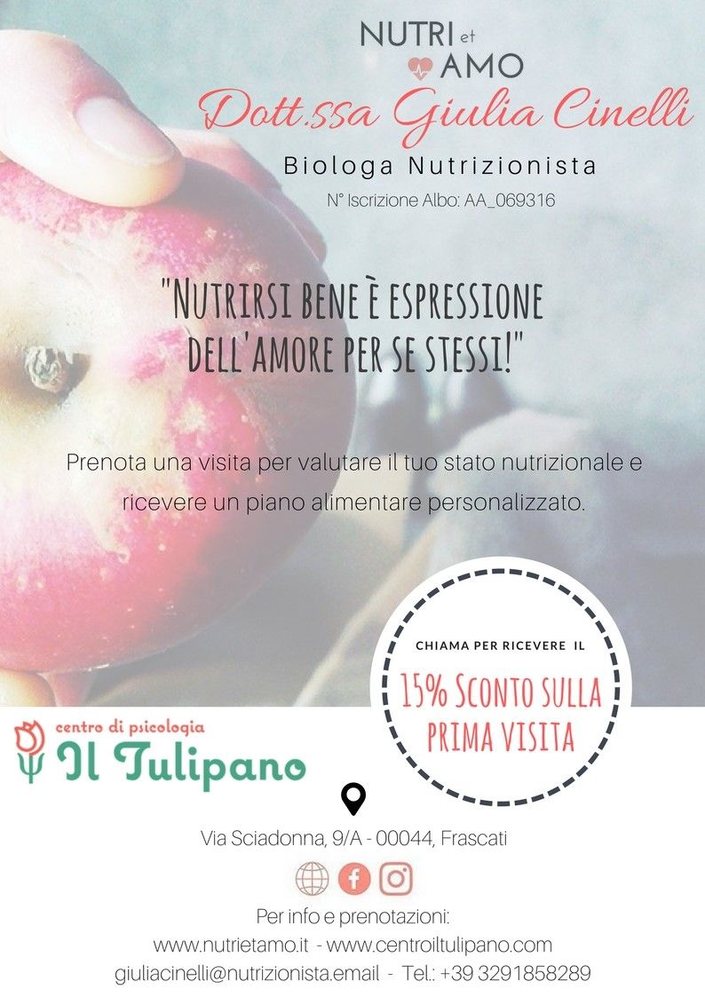 Visita nutrizionale – PROMOZIONE FEBBRAIO E MARZO