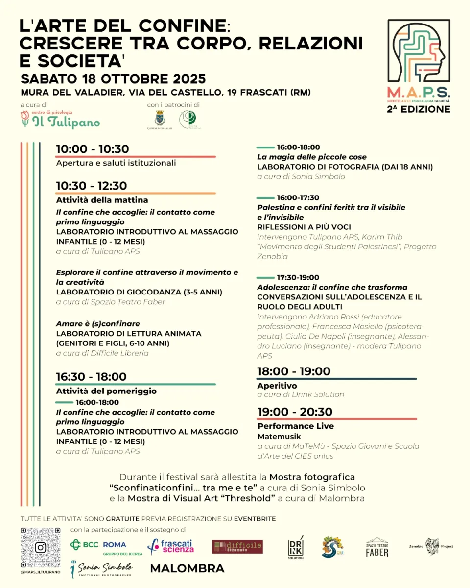 L’ARTE DEL CONFINE: Crescere tra corpo, relazioni e società – 18 Ottobre 2025